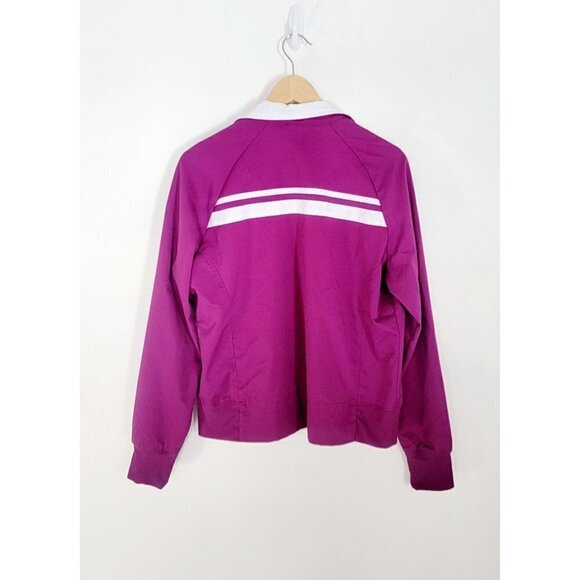 Nike Y2K Track Purple White Collared Full Zip Athleisure Women's Jacket Size M - Picture 8 of 9